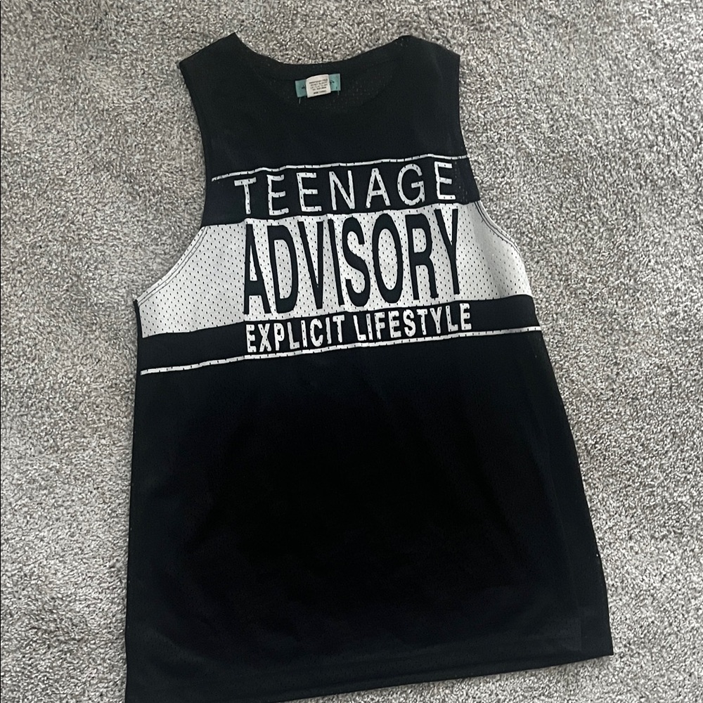 Black and White Sleeveless Kids Top